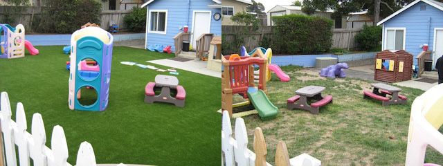 Synthetic lawn grass installation means no more weeds