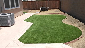 Artificial turf lawn design, materials, site prep 