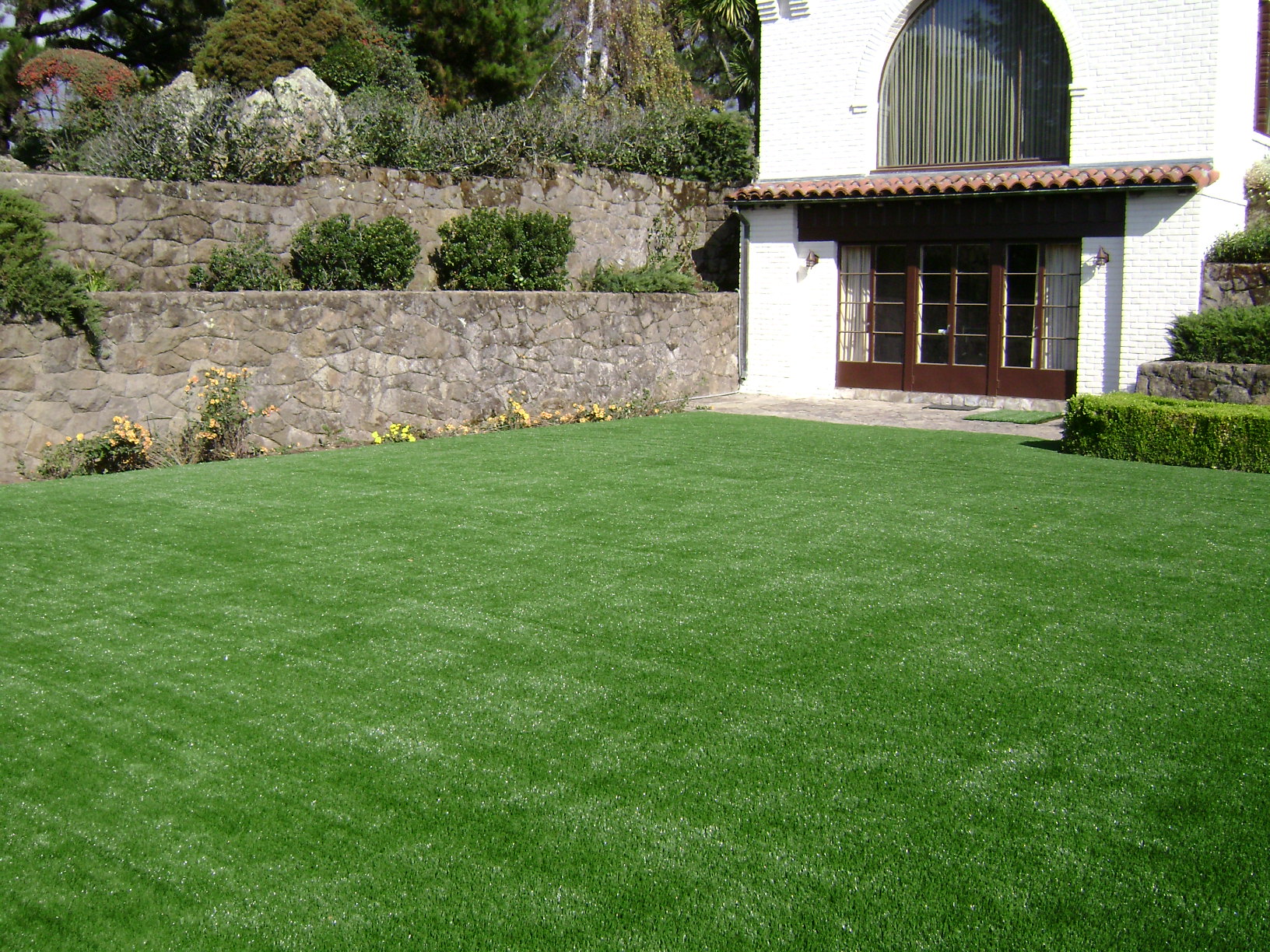Synthetic grass for a clean lawn