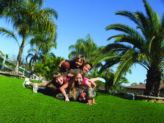 kids on artificial grass