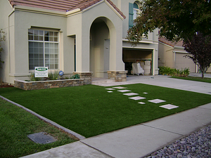 Residential synthetic turf installation