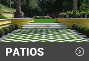 synthetic grass used for patio area