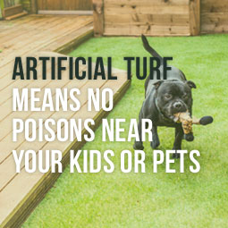 Artificial Turf Means No Poisons Near Your Kids Or Pets