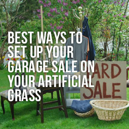 garage sale on artificial grass