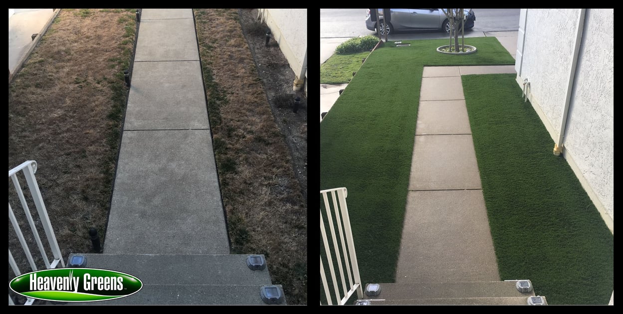 Upgrading A Walkway With Artificial Grass