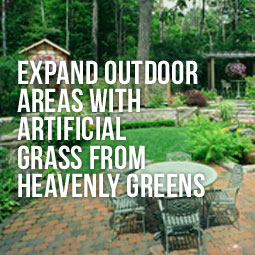 outdoor area expanded with artificial grass from heavenly greens