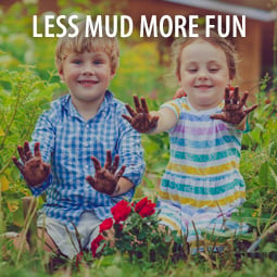 Children having fun n the mud