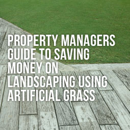 wood tiles and artificial grass plus the property managers guide to saving money on landscaping