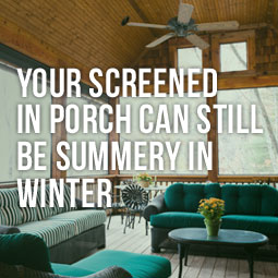 Your Screened In Porch Can Still Be Summery In Winter http://www.heavenlygreens.com/your-screened-in-porch-can-still-be-summery-in-winter @heavenlygreens