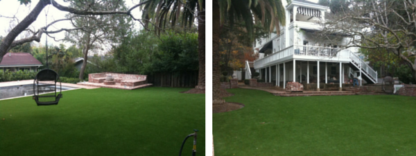 Backyard Completed with Artificial Turf