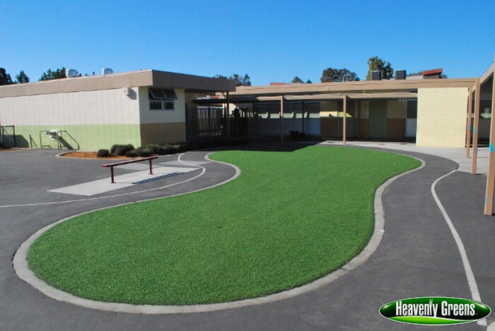 synthetic turf at a school