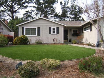 Yard in san francisco that has artificial turf installed