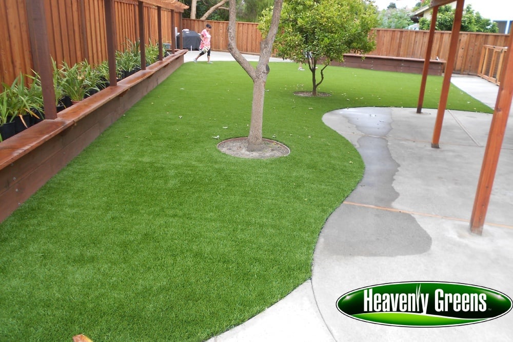 synthetic grass for backyard