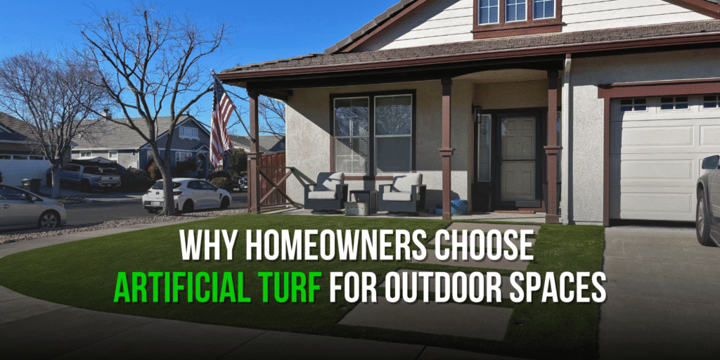 Sustainable landscaping choice with artificial turf in residential design