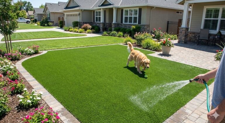 How Dog Turf Installation Improves Yard Cleanliness and Curb Appeal