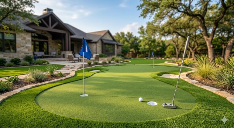 backyard putting greens vs professional putting green