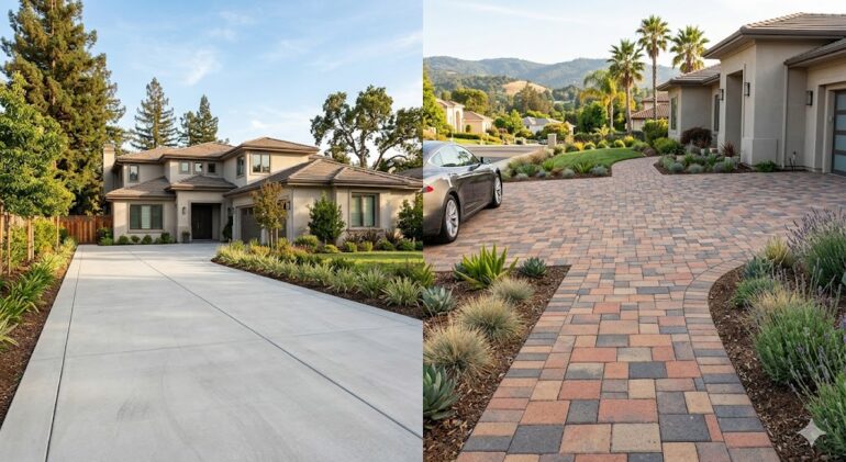 concrete vs interlocking paver