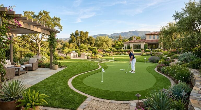 how professional putting green installer in san jose transforms backyard