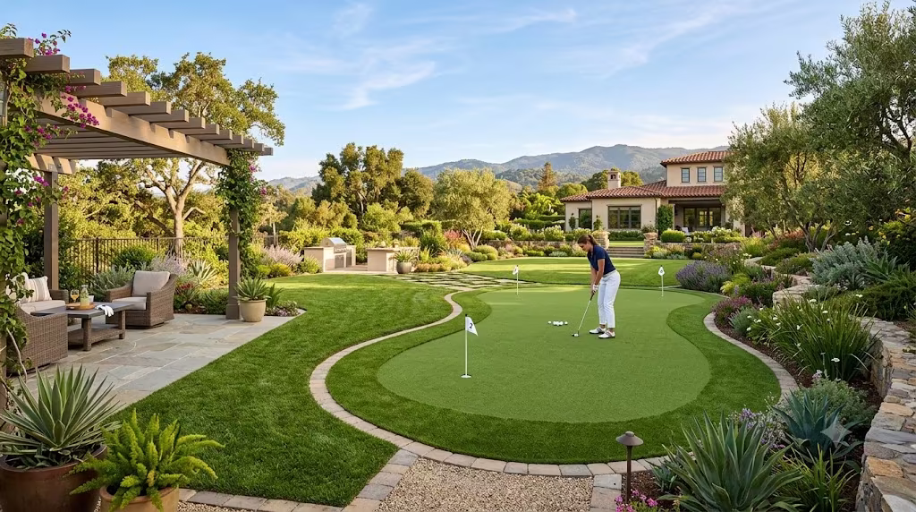 how professional putting green installer in san jose transforms backyard